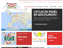 Tablet Screenshot of francepadel.com